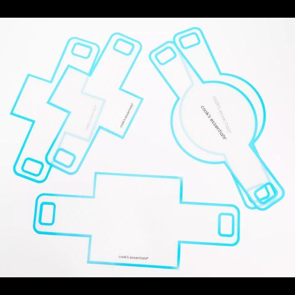 Cook's Essentials 5-pc Silicone Baking Mats w/ Helper Handles